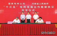 河南省政府与国家电网公司签署发展合作框架协议