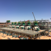 沙特磷矿棒磨机设备全部吊装就位