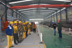 河南官渡黄河大桥一分部一工区项目经理带头讲安全