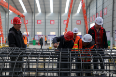 山东鲁南高铁项目钢筋加工厂通过标准化验收