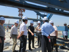 浙江省公路局长到肖东枢纽二标调研挂篮安全施工