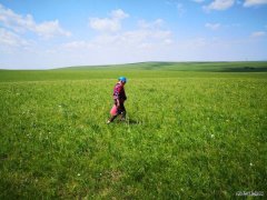 草原深处的老奶奶（摄影作品）