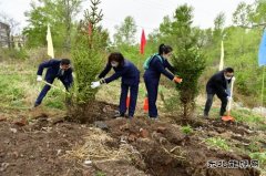 黑龙江牡丹江水电总厂：组织党员干部开展义务植树活动