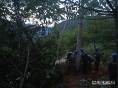 会泽供电局集能公司及时更换电杆2100户用户有电用