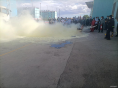 榆树泉煤矿：开展消防演练 增强自防能力